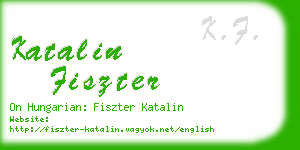 katalin fiszter business card